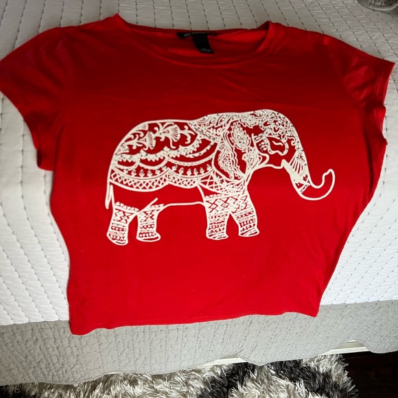 I-N-C Elephant red woman's shirt - Picture 2 of 8